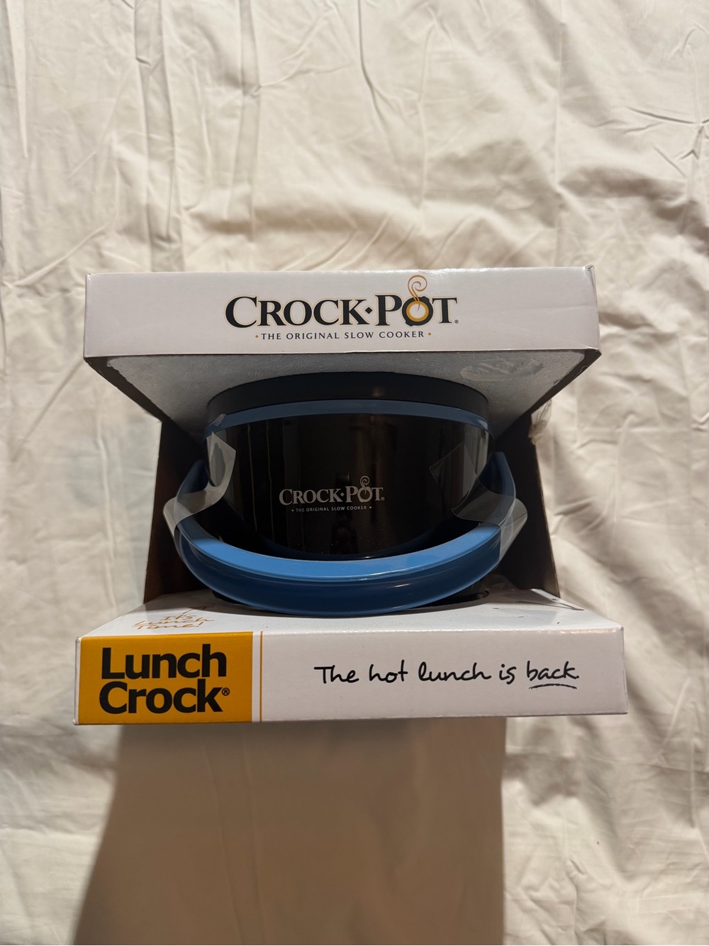 Crock-Pot Lunch Crock Food Warmer SCCPLC200-BK Black/Blue New in Box